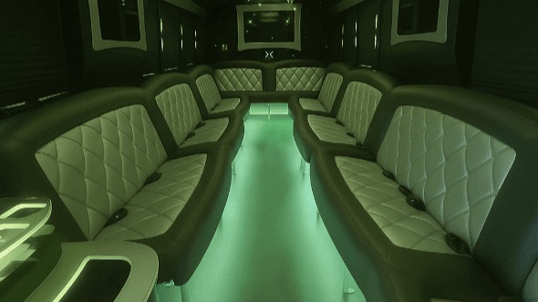 Interior of Fremont Party Bus Company's 40 Passenger Party Bus in Fremont