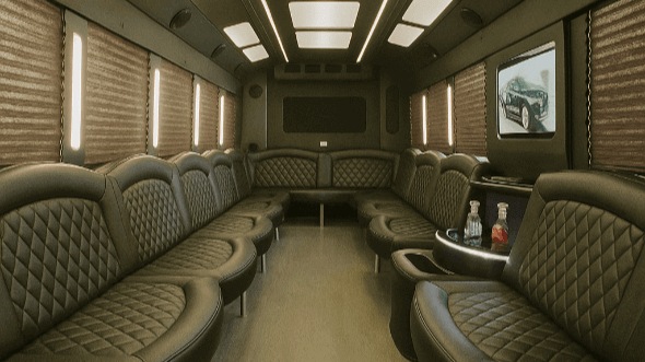Interior of Livermore Party Bus Company's 50 Passenger Party Bus in Livermore