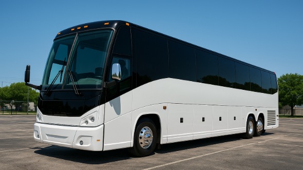 Exterior of San Jose Party Bus Company's ADA Charter Bus in San Jose