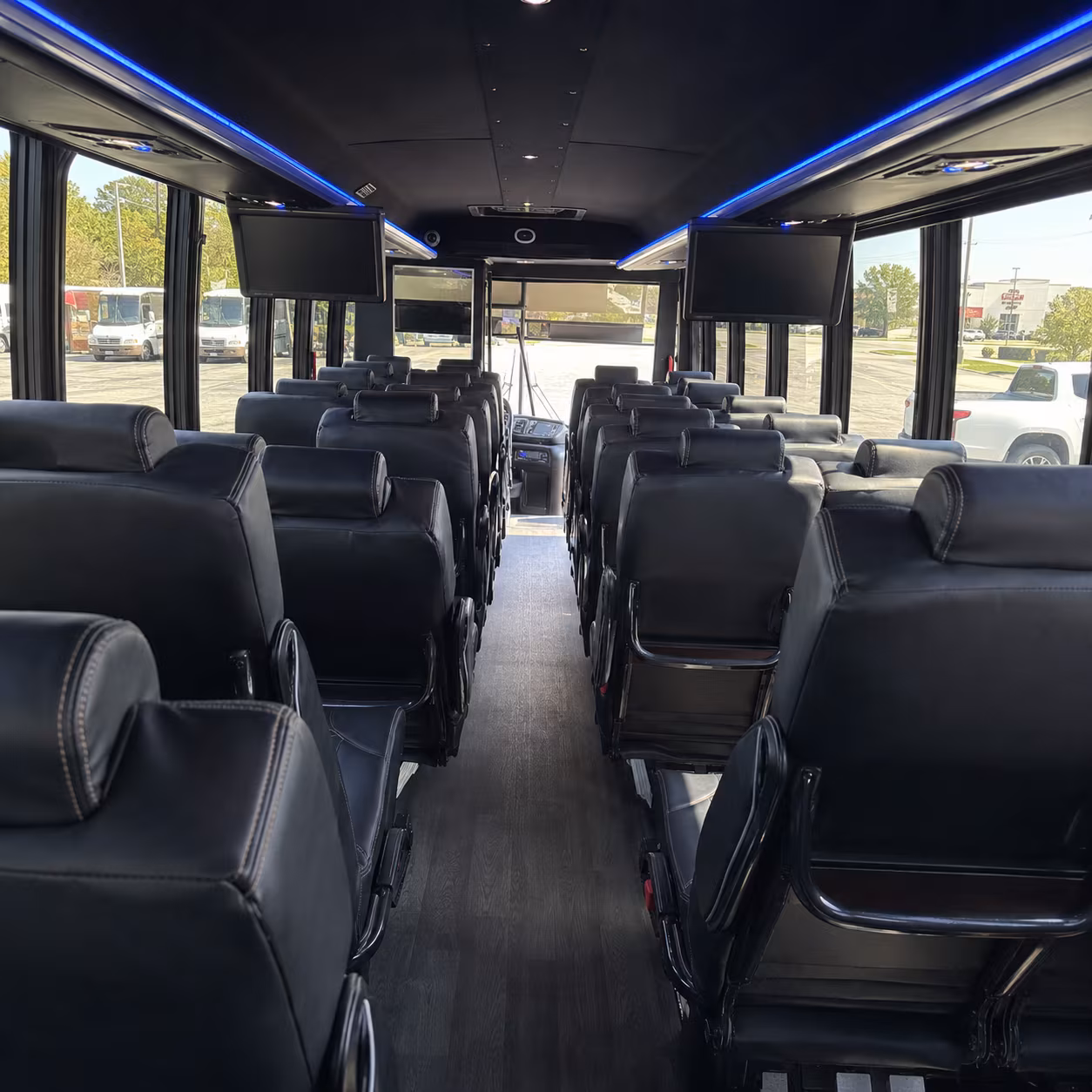 San Jose Airport Shuttle & Transportation party bus exterior