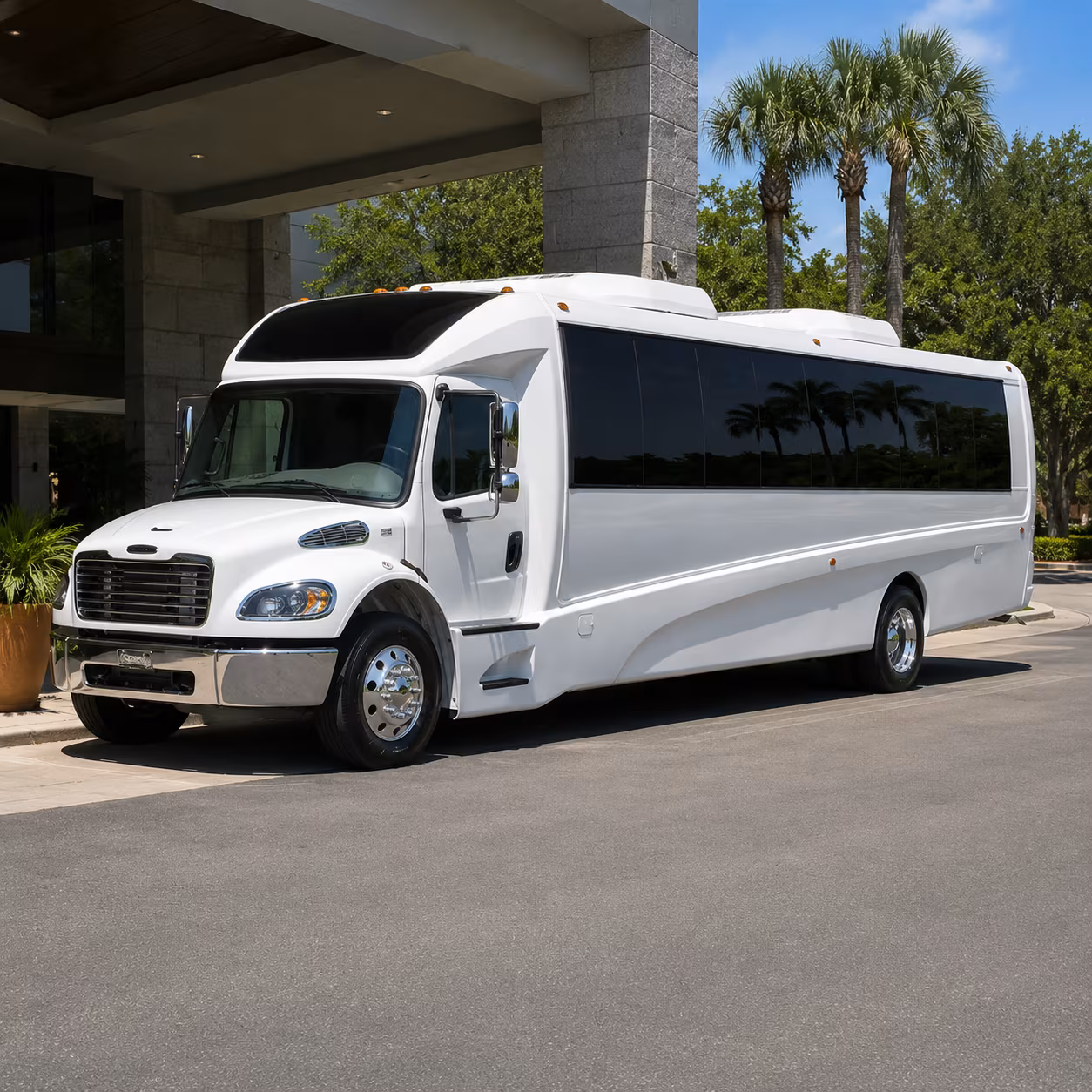San Jose Airport Shuttle & Transportation party bus interior