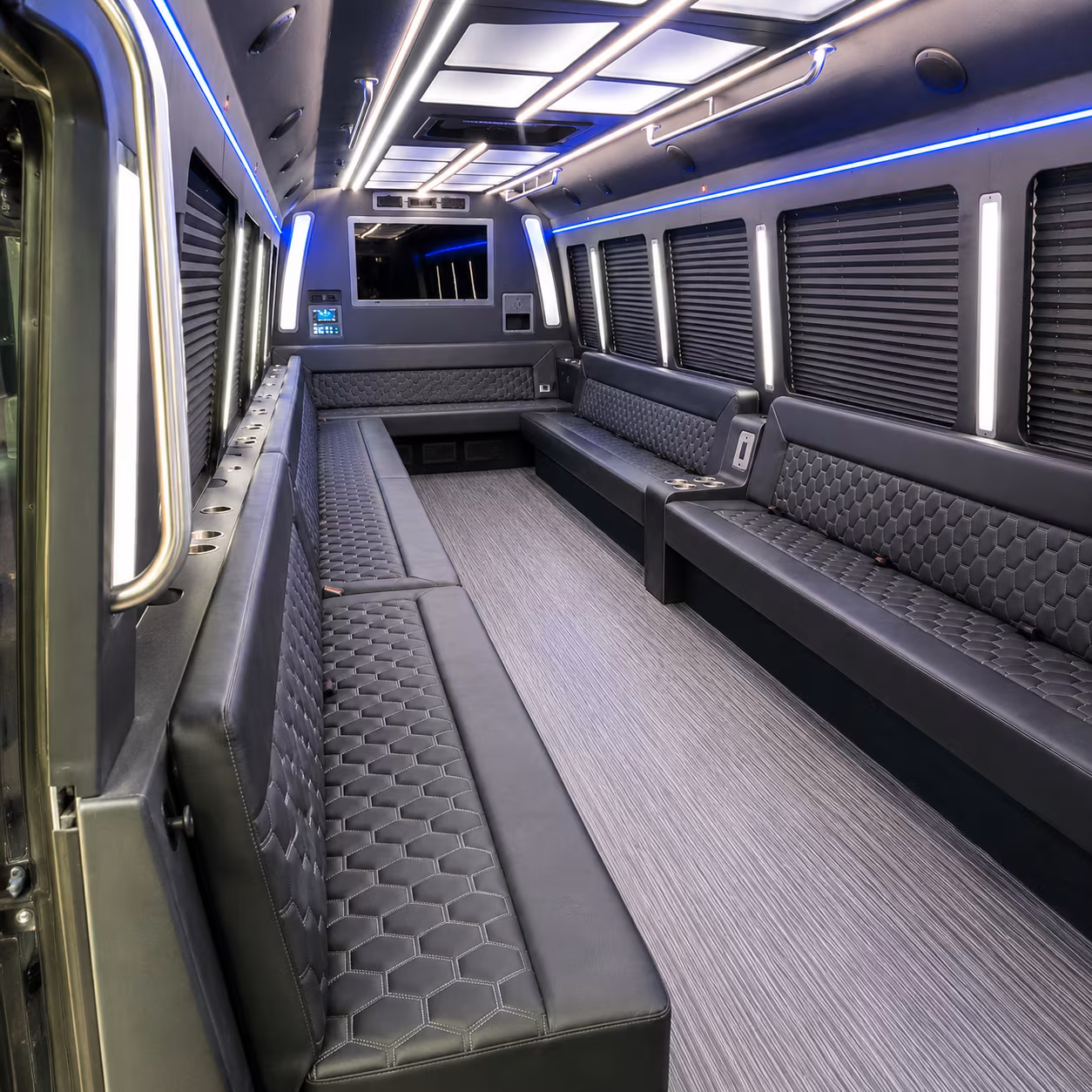 San Jose Bachelor & Bachelorette Transportation party bus interior