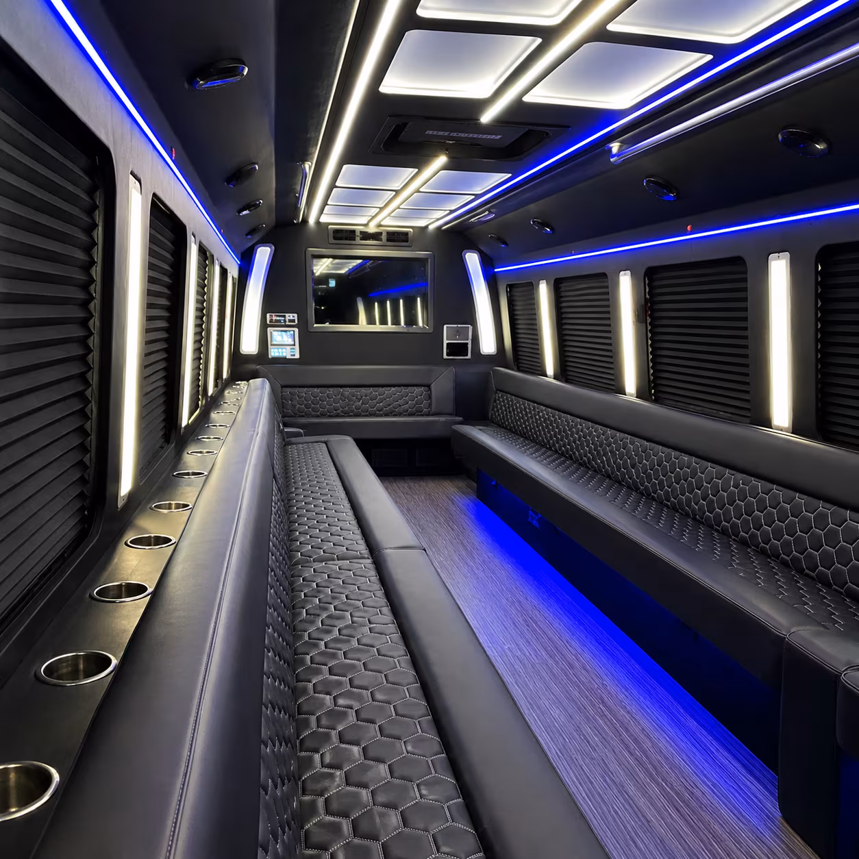 San Jose Concert & Music Festival Transportation party bus interior
