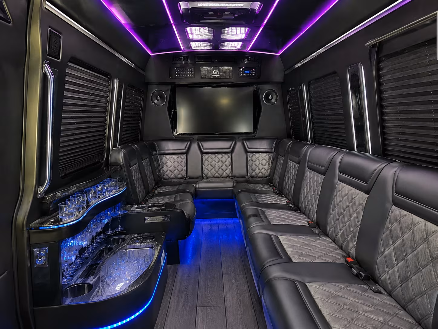 San Jose Corporate Transportation party bus exterior