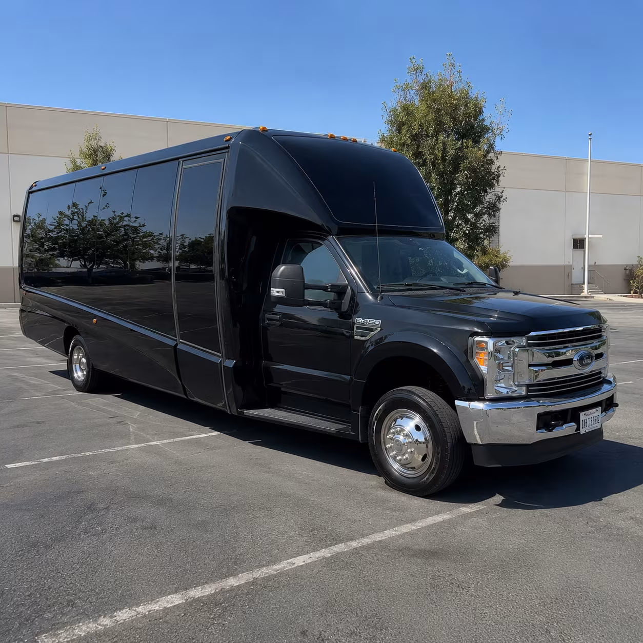San Jose Private Event Transportation party bus exterior