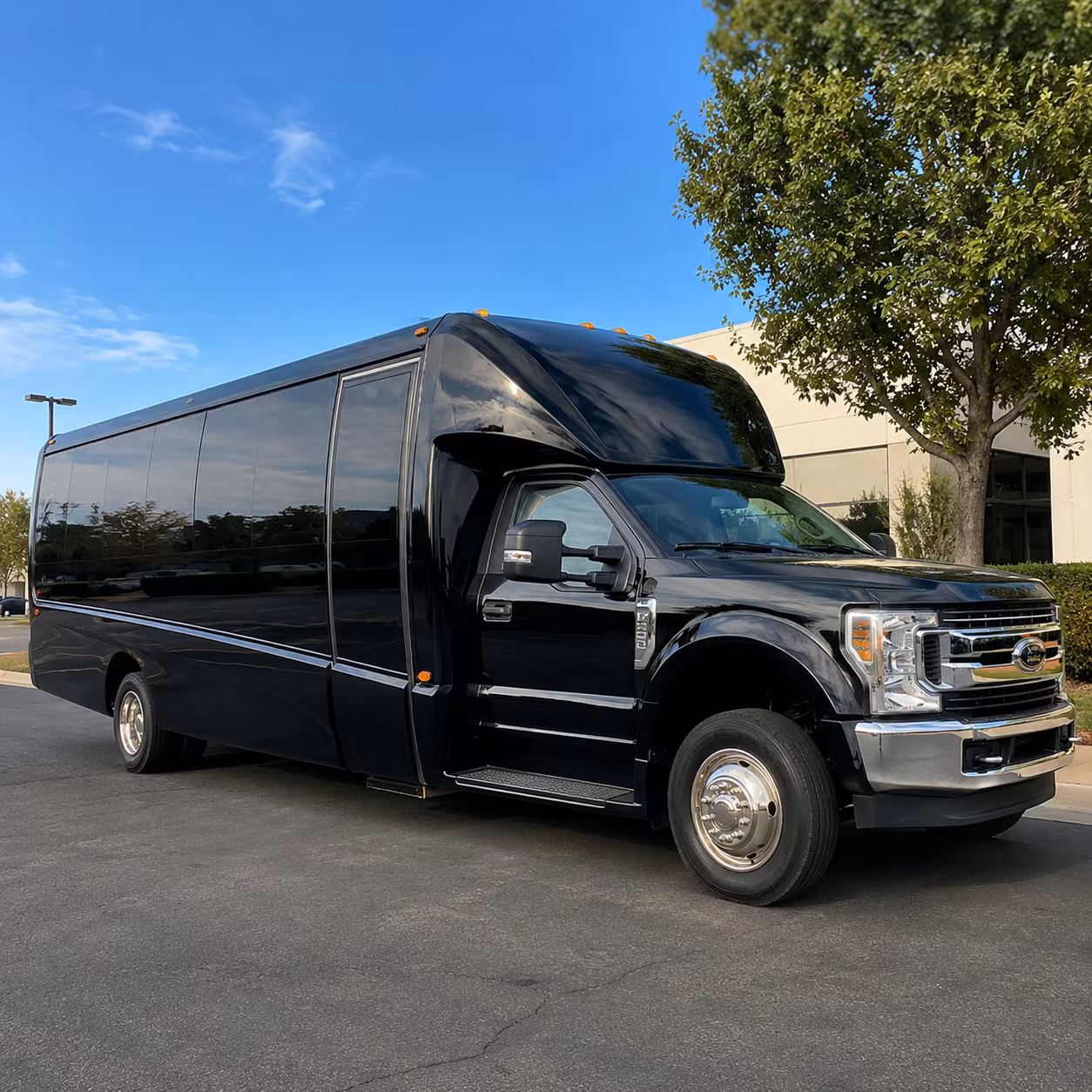 San Jose School Event Transportation party bus exterior