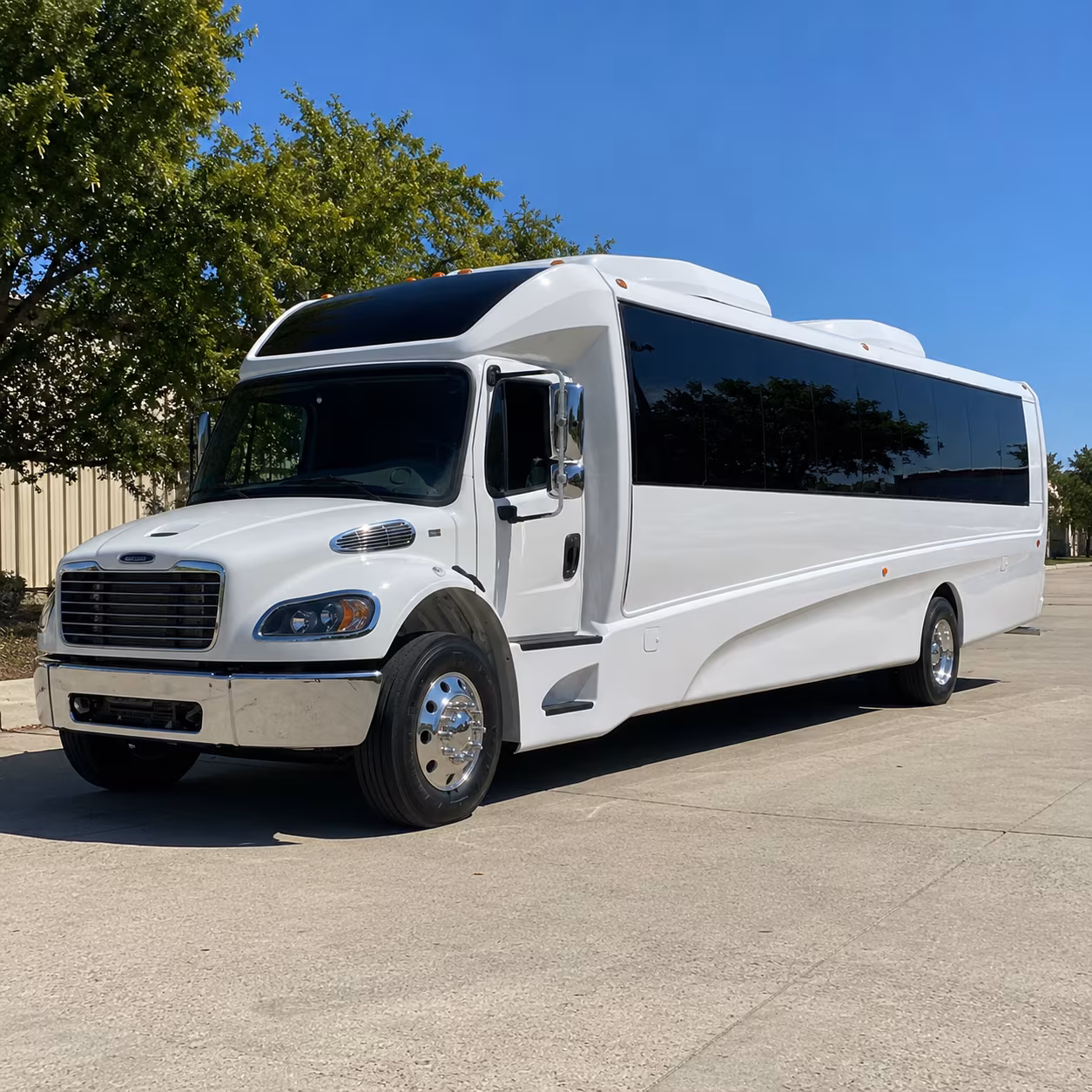 San Jose School Event Transportation party bus exterior