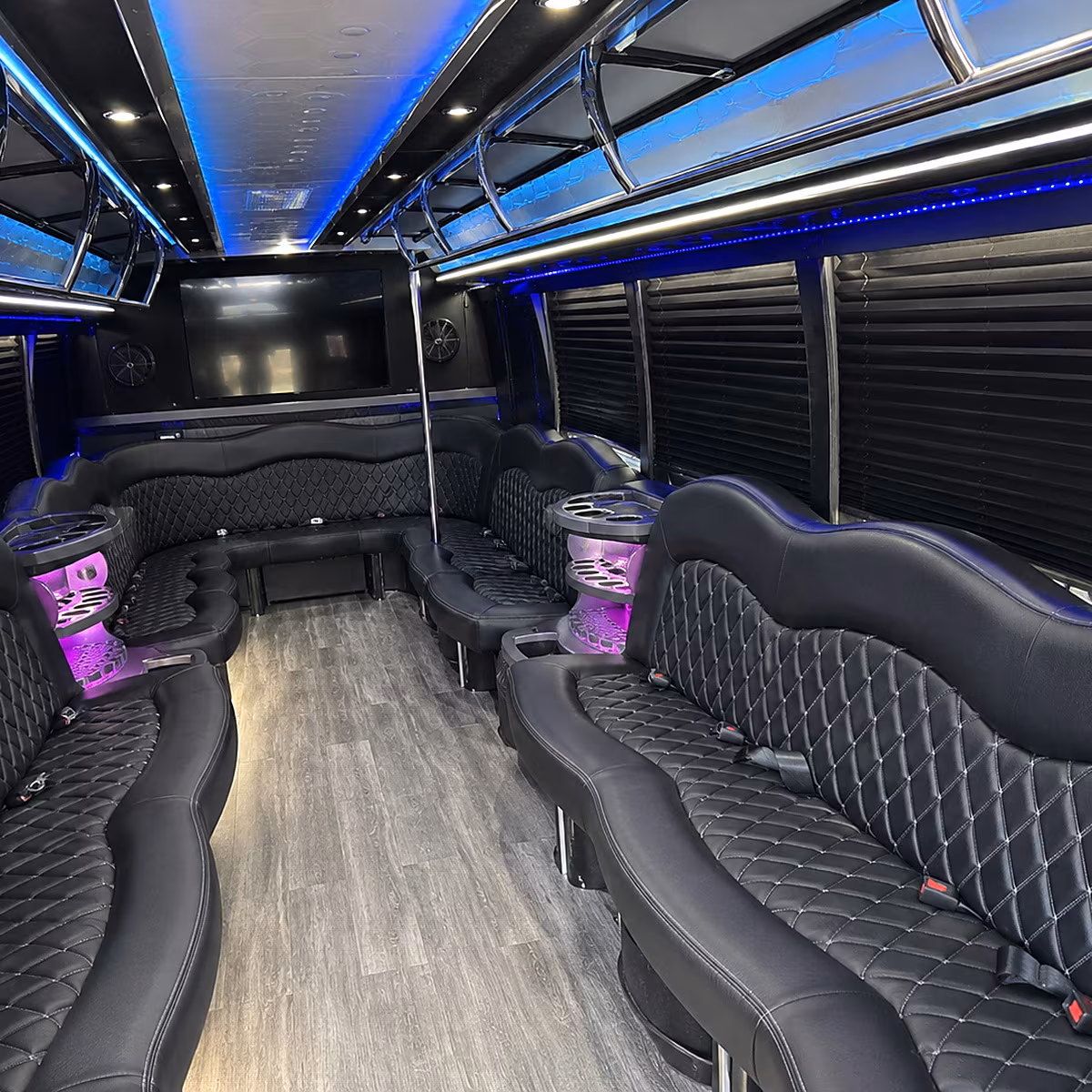 San Jose Winery Tour & Pub Crawl Transportation party bus interior